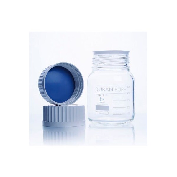 Cp Lab Safety. Duran PURE Bottle Only, Clear Borosilicate Glass, GLS-80, 500ML, Case of 10 818604403 - main